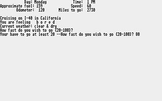 Trucker atari screenshot